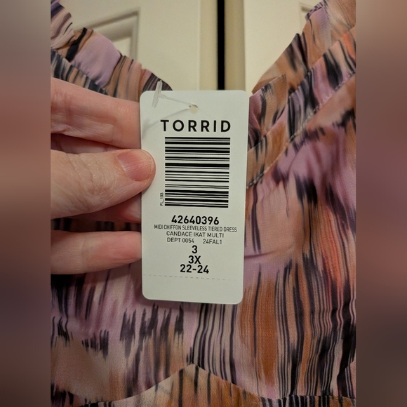 Torrid Ikat Multi-colored Chiffon Dress - Picture 3 of 4